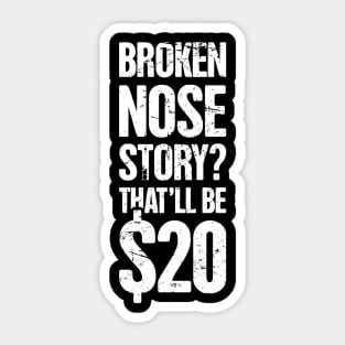 Funny Broken Nose Get Well Soon Gift Sticker